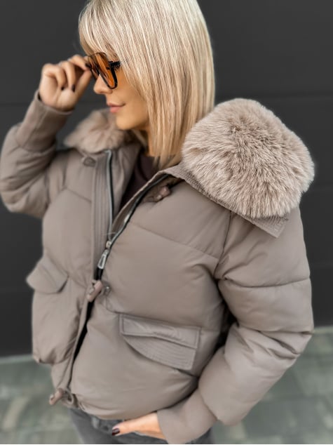 KURTKA AURORA CIEMNOBEŻOWA