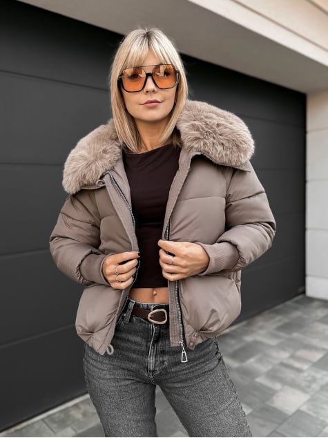 KURTKA AURORA CIEMNOBEŻOWA