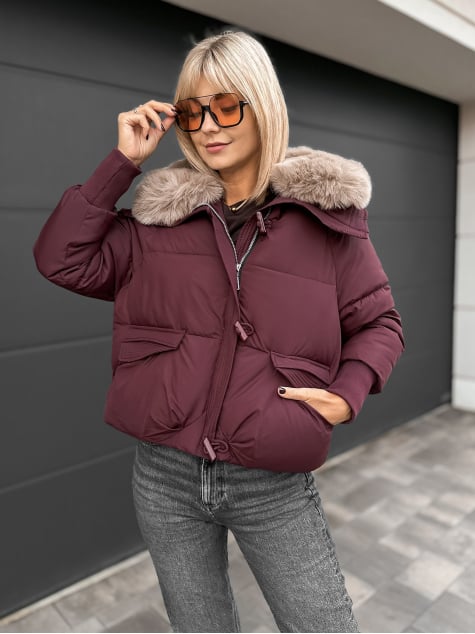 KURTKA AURORA BORDOWA