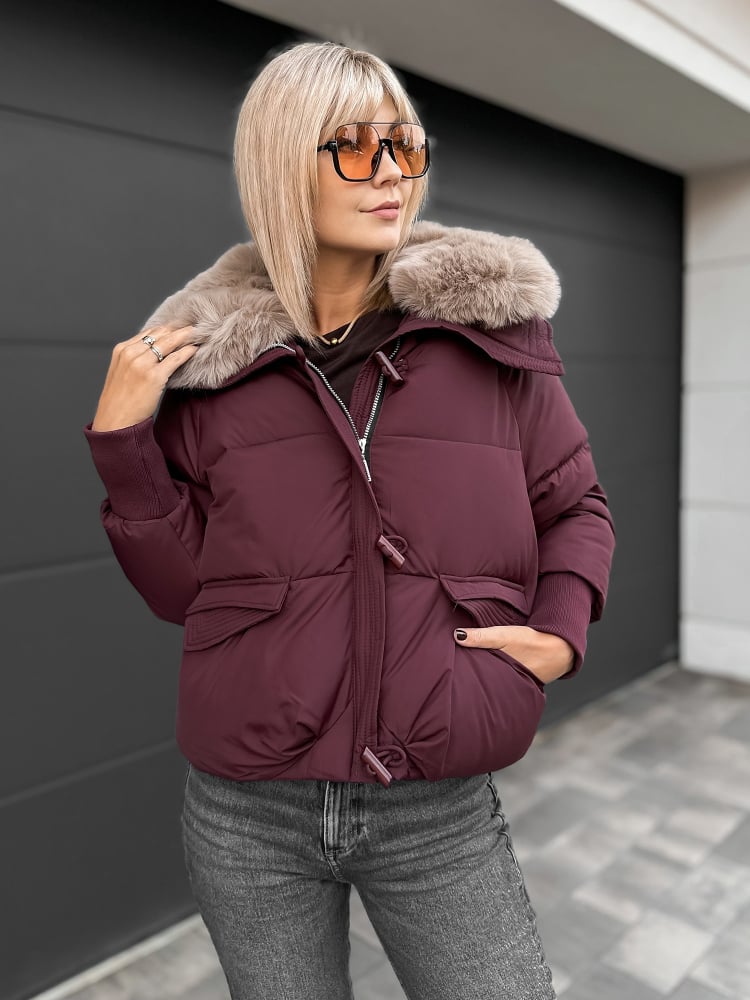 KURTKA AURORA BORDOWA