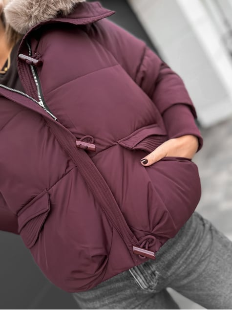 KURTKA AURORA BORDOWA