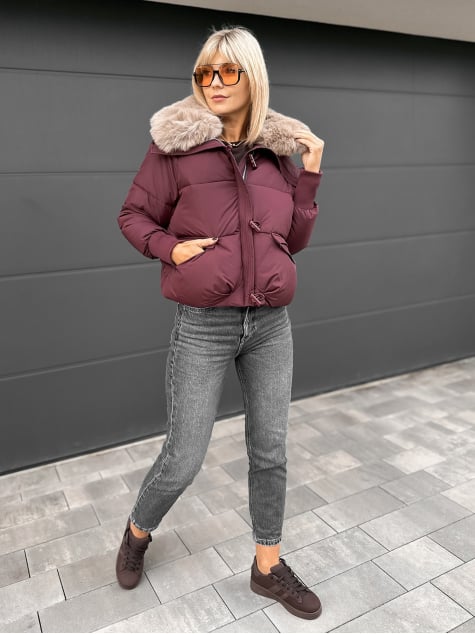 KURTKA AURORA BORDOWA