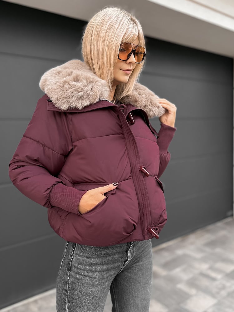 KURTKA AURORA BORDOWA