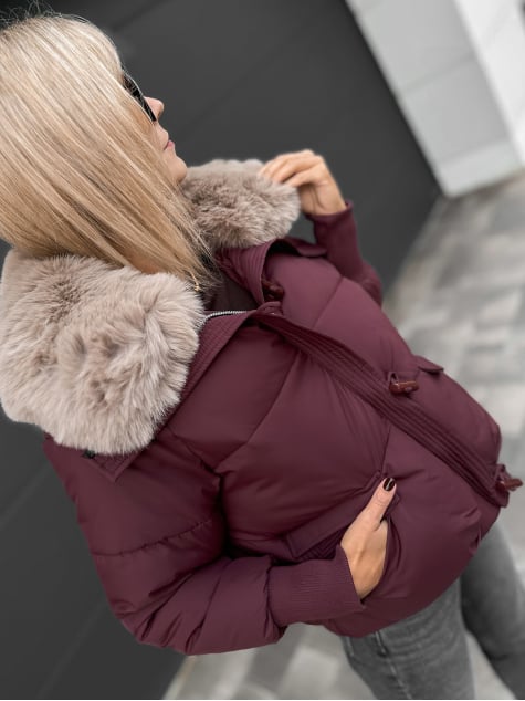 KURTKA AURORA BORDOWA
