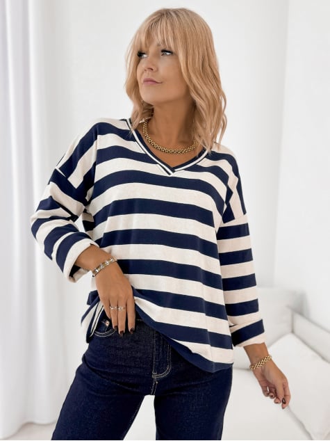 BLUZKA SOLVEIG GRANATOWA
