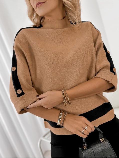 SWETER DALORIA KARMELOWY