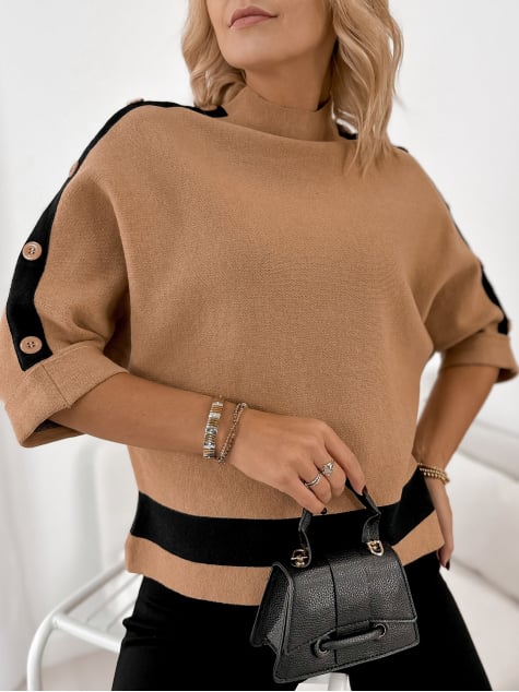 SWETER DALORIA KARMELOWY