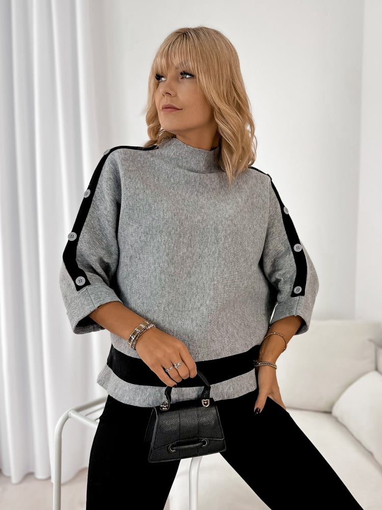 SWETER DALORIA SZARY