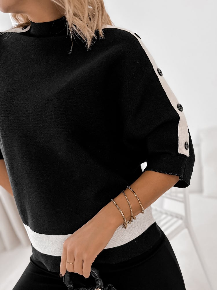 SWETER DALORIA CZARNY