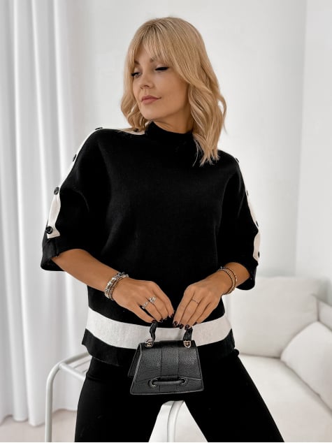 SWETER DALORIA CZARNY