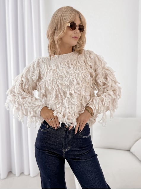 SWETER LEPTIS BEŻOWY