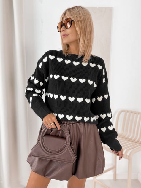 SWETER ELEONOR CZARNY