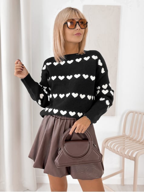 SWETER ELEONOR CZARNY