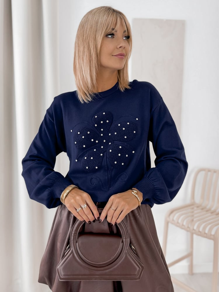 SWETER MARCO GRANATOWY