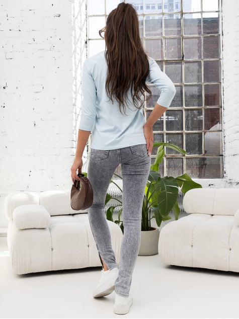 BLUZKA HAPPY BŁĘKITNA