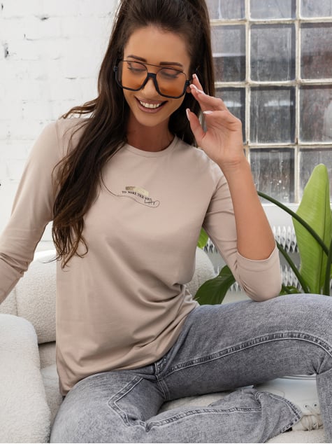 BLUZKA HAPPY BEŻOWA
