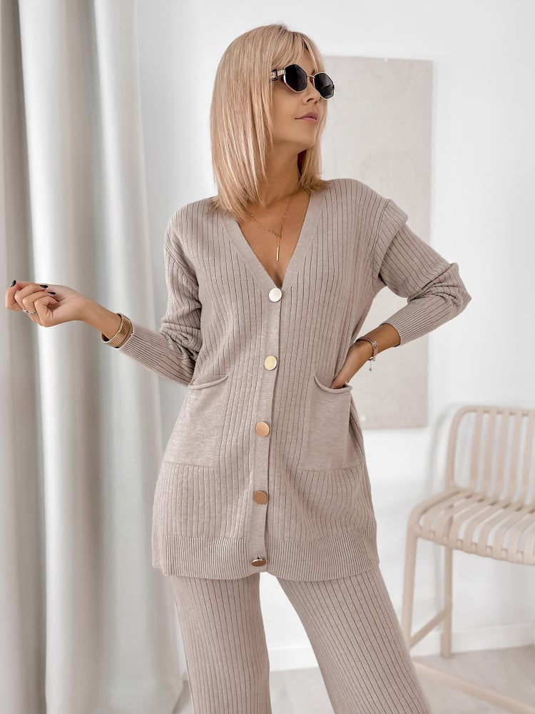 KOMPLET SALVATORE CIEMNOBEŻOWY