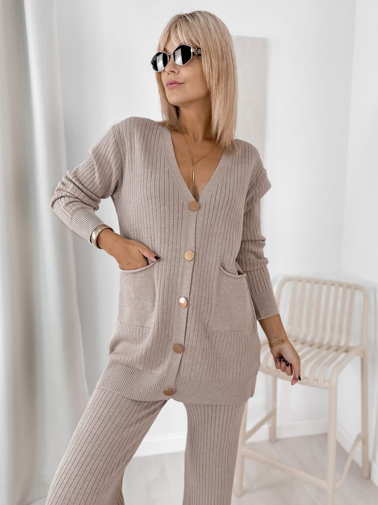 KOMPLET SALVATORE CIEMNOBEŻOWY