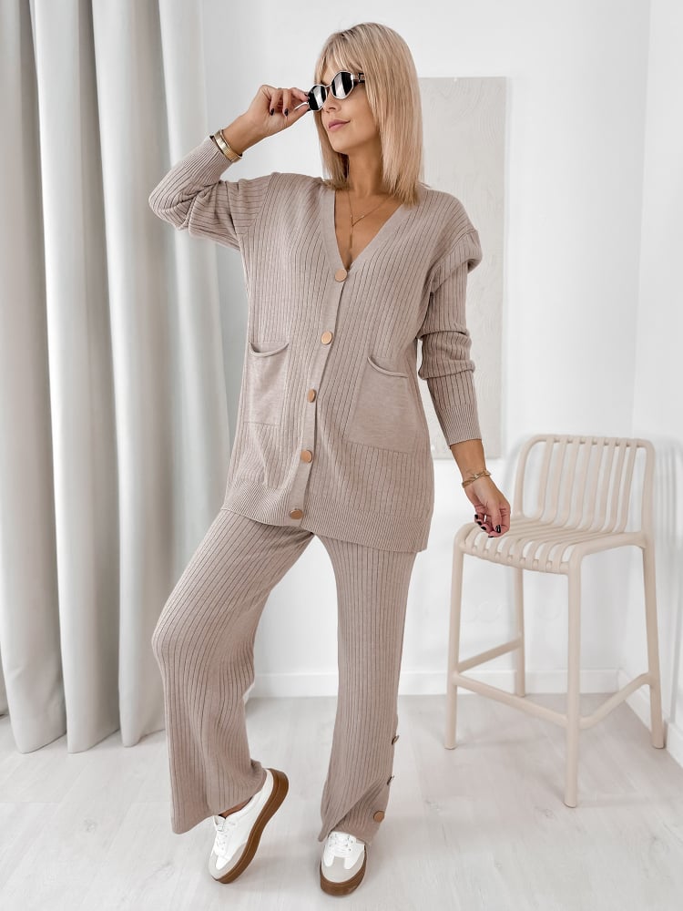 KOMPLET SALVATORE CIEMNOBEŻOWY