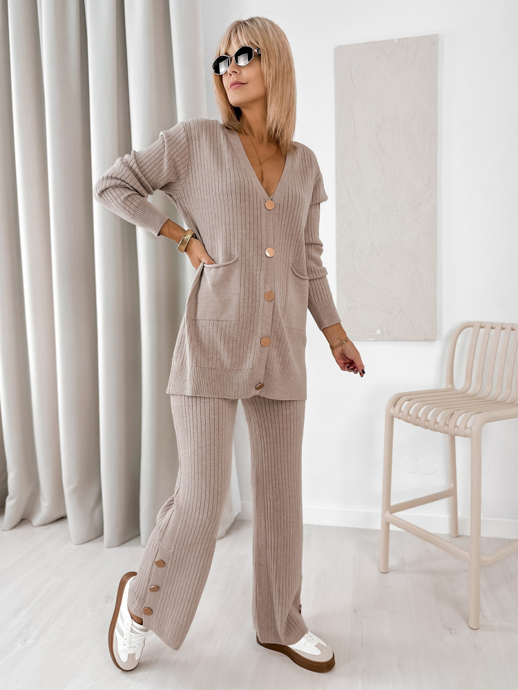 KOMPLET SALVATORE CIEMNOBEŻOWY