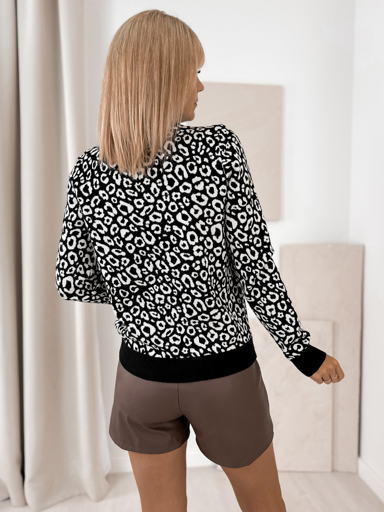 SWETER ANTONELLA CZARNO-BIAŁY