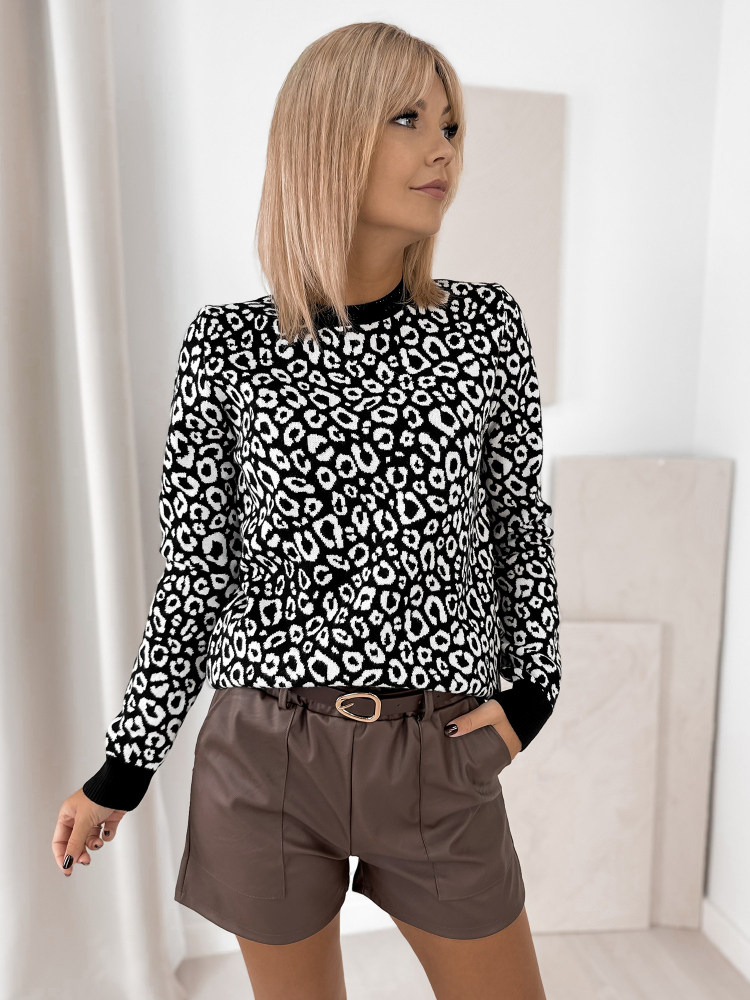 SWETER ANTONELLA CZARNO-BIAŁY
