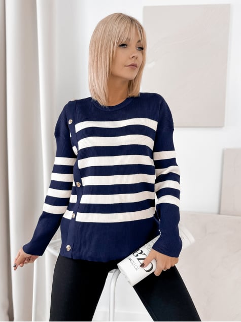 SWETER UMBERTO GRANATOWY