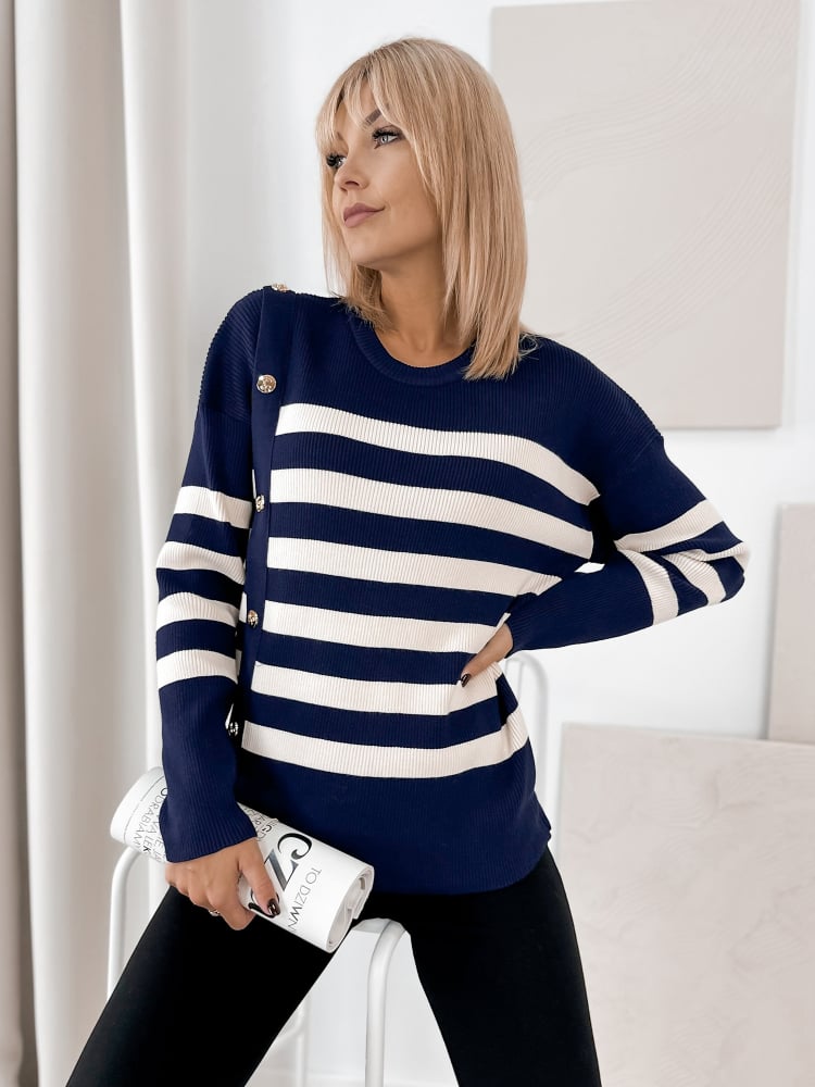 SWETER UMBERTO GRANATOWY