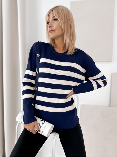 SWETER UMBERTO GRANATOWY
