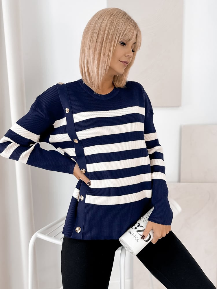 SWETER UMBERTO GRANATOWY