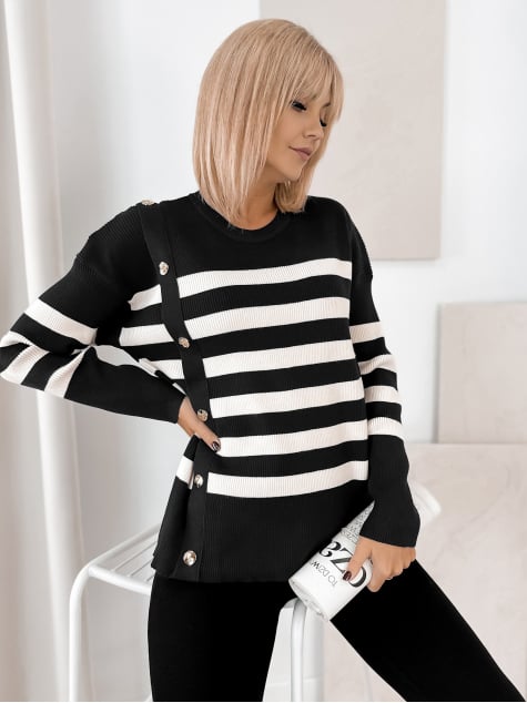 SWETER UMBERTO CZARNY