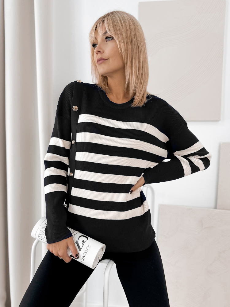 SWETER UMBERTO CZARNY