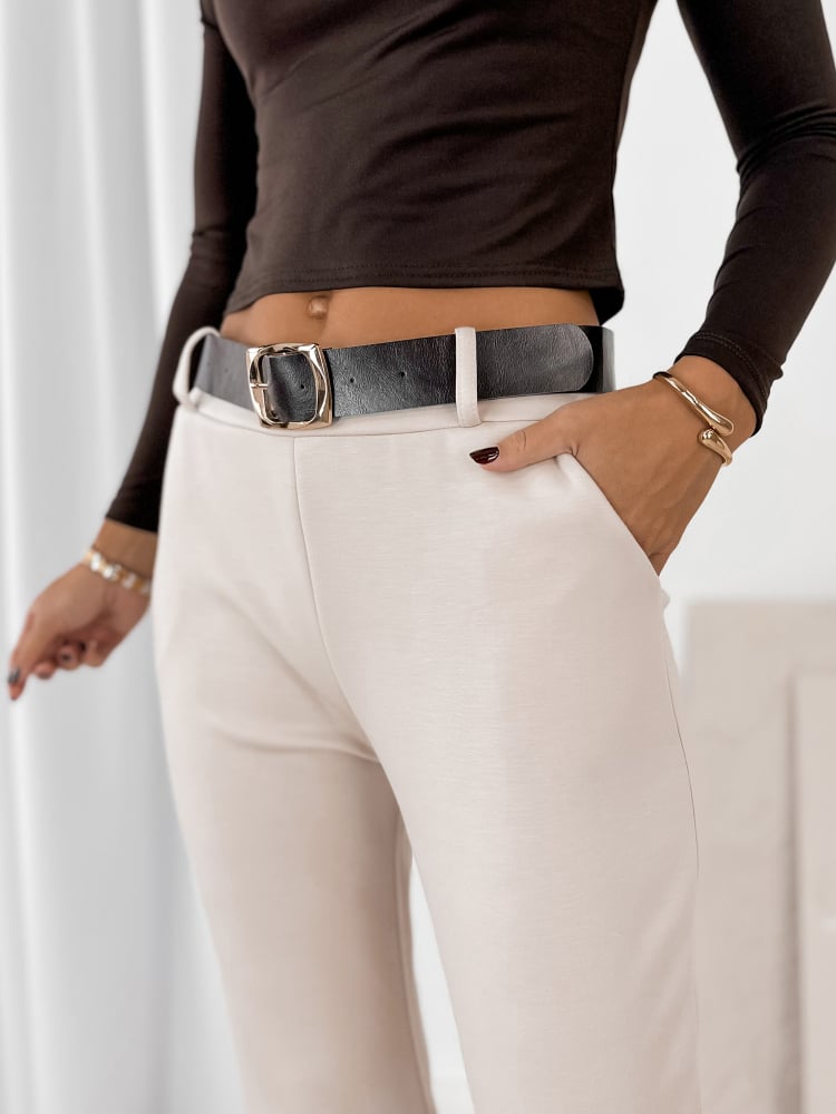 SPODNIE CARLOTTE BEŻOWE