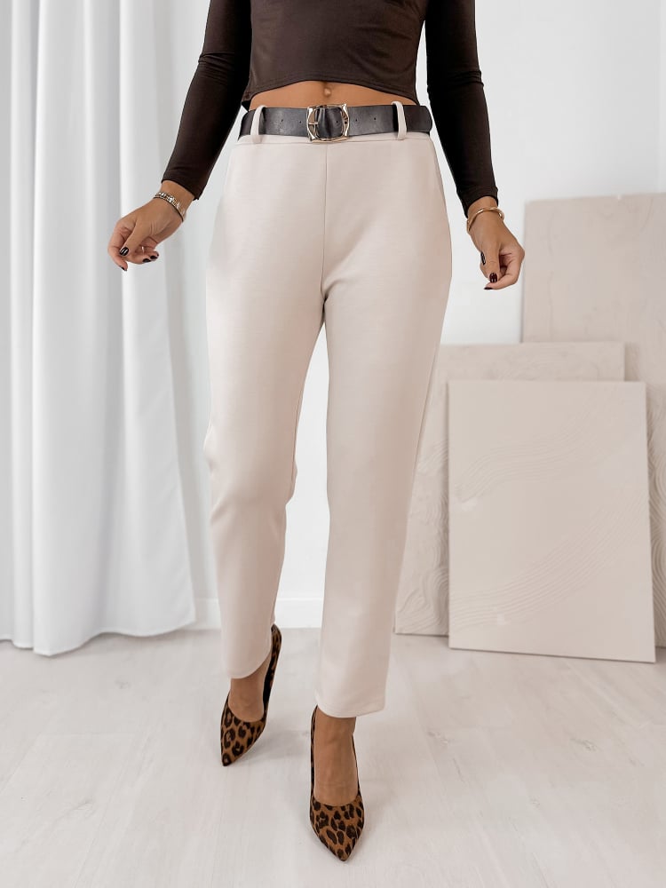 SPODNIE CARLOTTE BEŻOWE