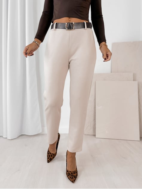 SPODNIE CARLOTTE BEŻOWE