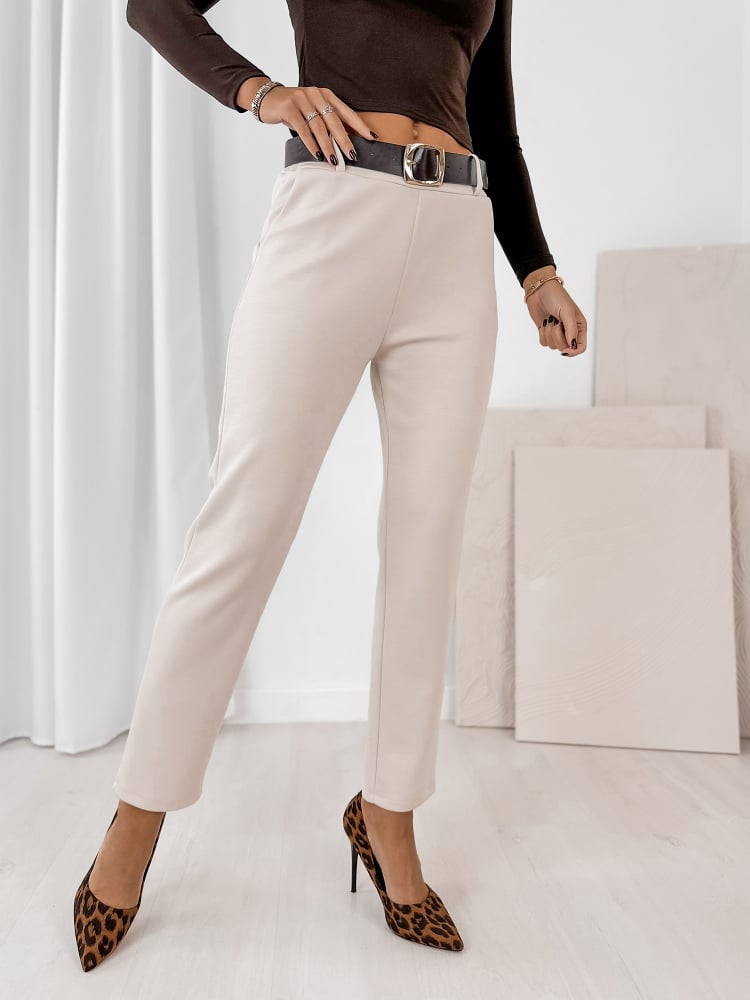 SPODNIE CARLOTTE BEŻOWE