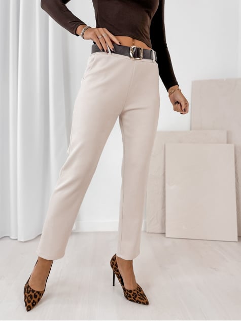 SPODNIE CARLOTTE BEŻOWE