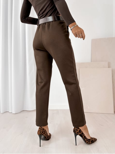 SPODNIE CARLOTTE BRĄZOWE