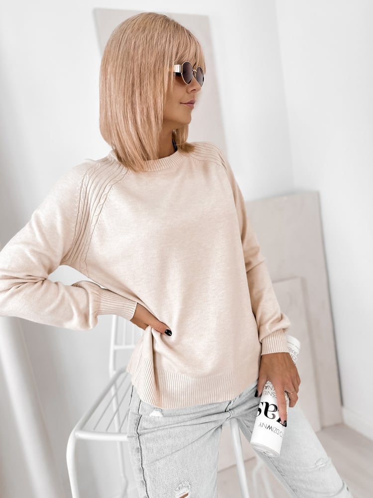 SWETER FEDERICA BEŻOWY