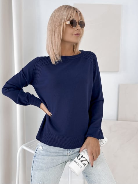 SWETER FEDERICA GRANATOWY