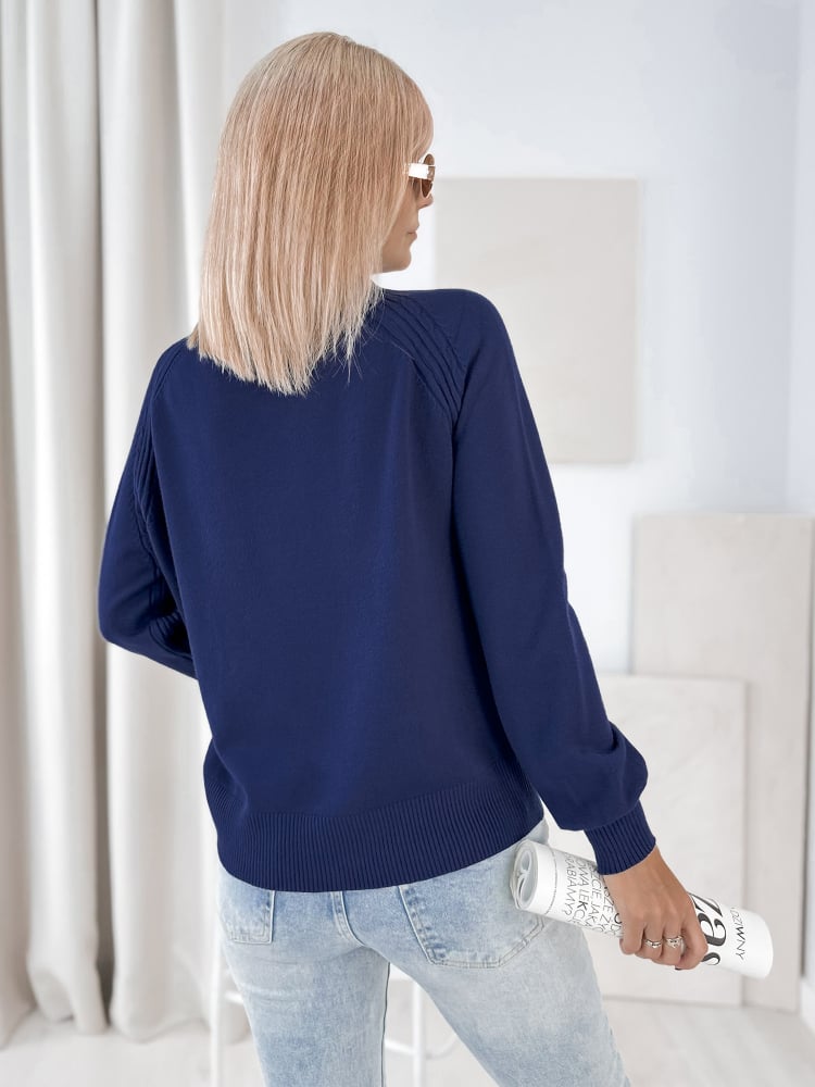 SWETER FEDERICA GRANATOWY