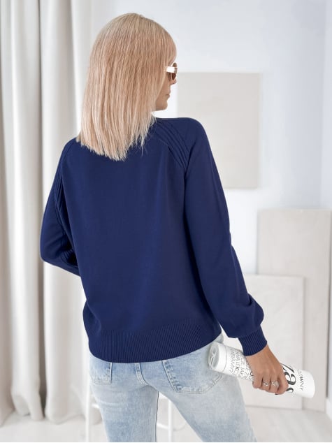 SWETER FEDERICA GRANATOWY