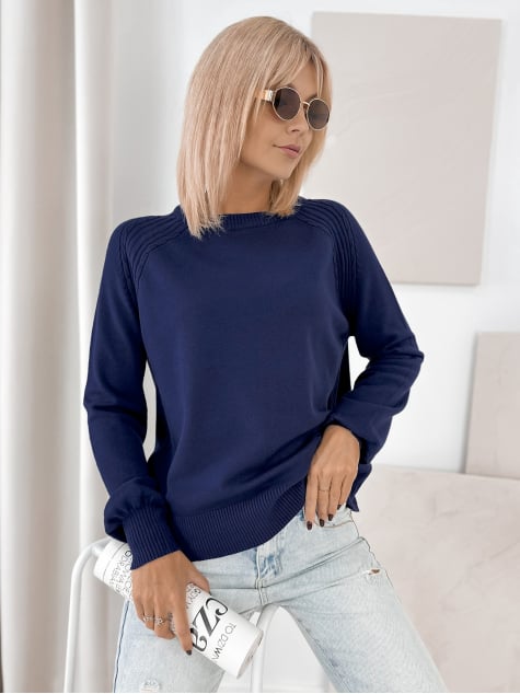 SWETER FEDERICA GRANATOWY