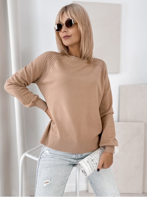 SWETER FEDERICA KARMELOWY