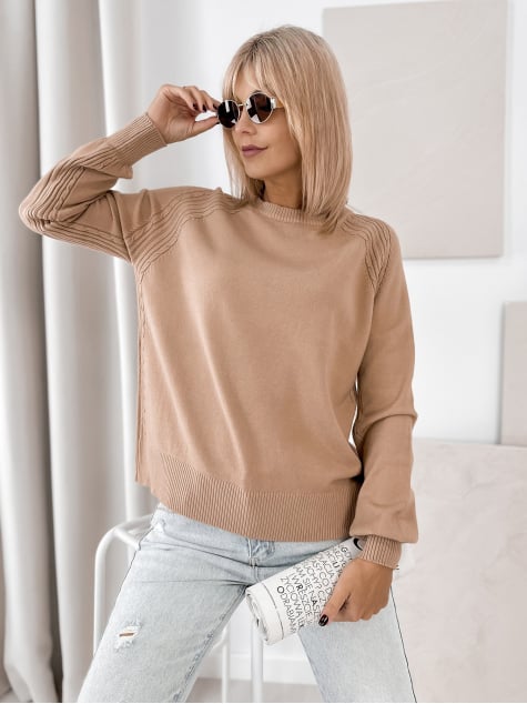 SWETER FEDERICA KARMELOWY