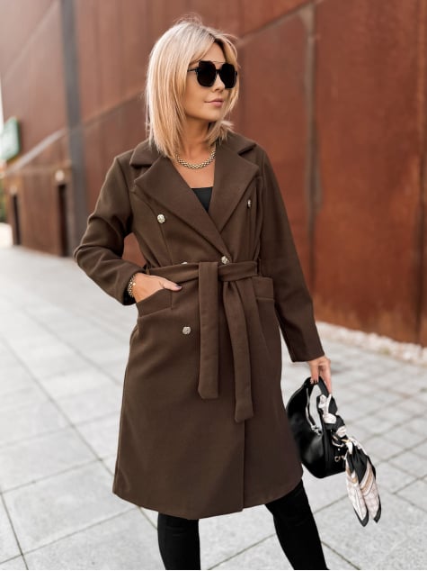 PŁASZCZ OXFORD BRĄZOWY