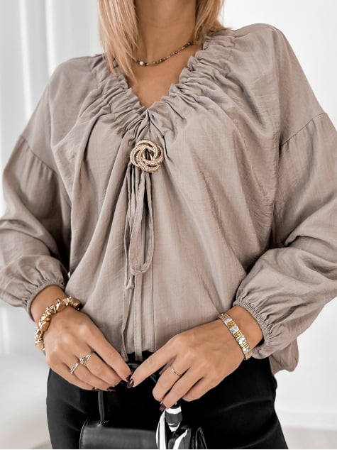 BLUZKA DORIAN CIEMNOBEŻOWA