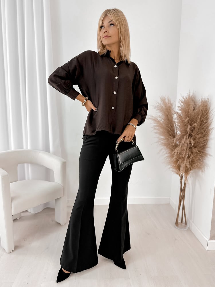 KOSZULA AVONLEA CIEMNOBRĄZOWA