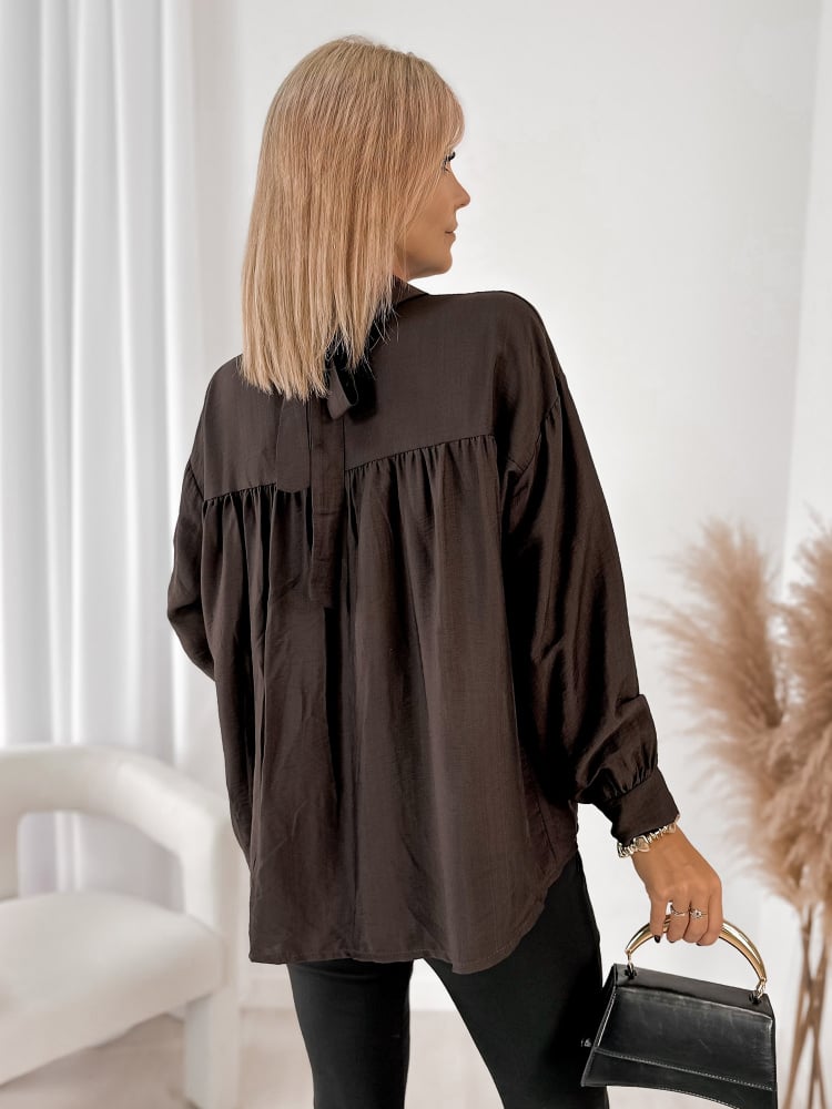 KOSZULA AVONLEA CIEMNOBRĄZOWA