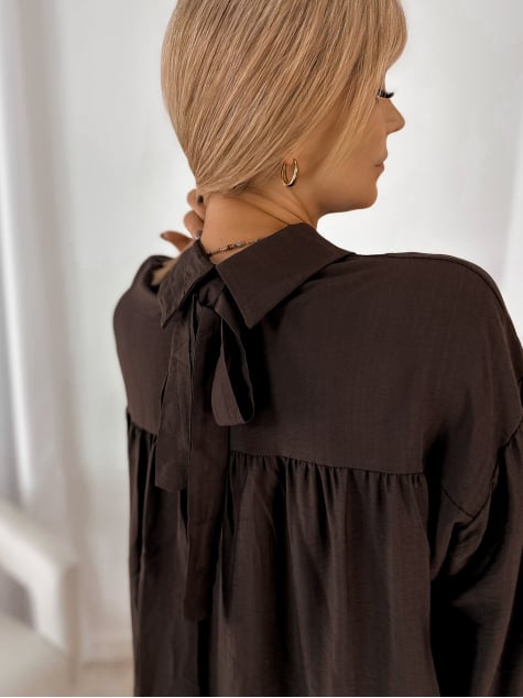 KOSZULA AVONLEA CIEMNOBRĄZOWA